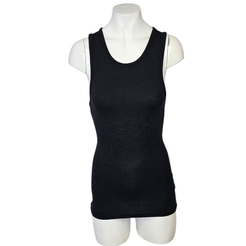 Alphalete Womens Ribbed Stretch Scoop Neck Tank Top, Basic, Size M